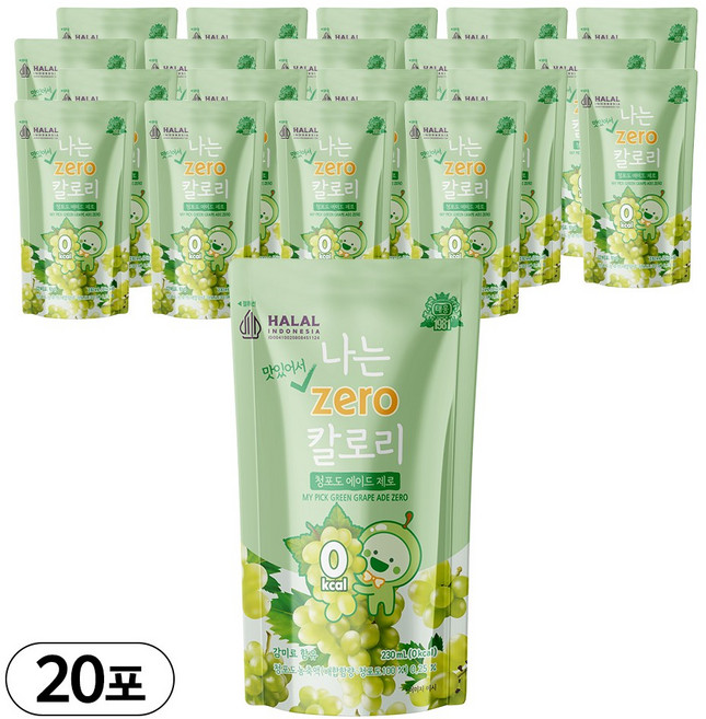 태웅식품 나는 청포도 에이드 제로, 230ml, 20개