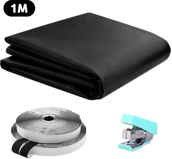 리브문 완벽 빛 차단 벨크로 암막천 세트