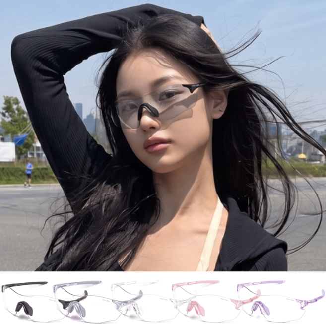 아시안핏 변색 선글라스 러닝 고글 자전거 골프