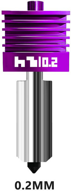 JUUPINE MPVD 핫엔드 밤부 랩 P2S H2D H2S A1 A1 미니 노즐 업그레이드 스틱 멘트 고경도 3D 프린터 액세서리, 0 2MM