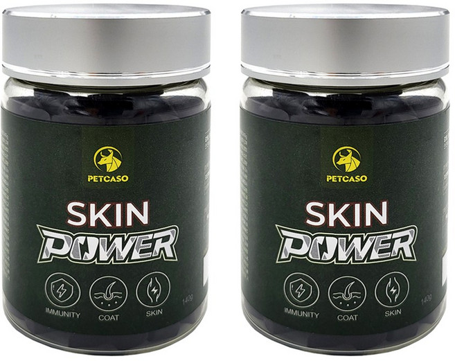 펫카소 강아지 고양이 멀티파워 관절 눈 기관지 피부 심장 영양제, 140정, 피부/피모, 2개