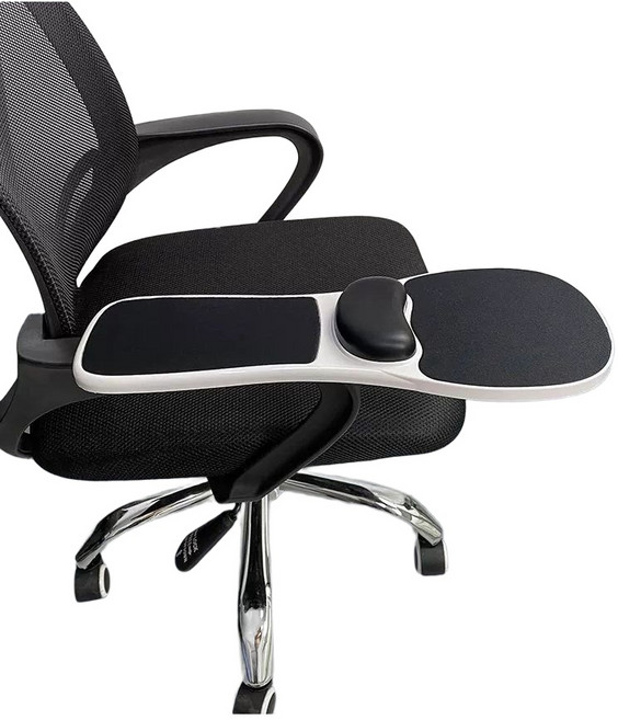 의자 팔받침형 마우스패드 팔걸이 거치대 고정 브래킷 지지대 확장 블랙앤화이트 의자 전용