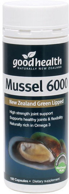 초록홍합 Mussel 굿헬스 초록 입 홍합 뉴질랜드 효능 6000mg 100캡슐 1통, 1개