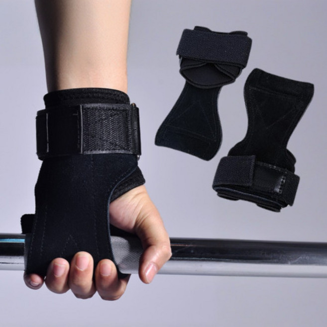 블리츠 기본에 충실한 데드리프트 크로스핏 헬스 그립, 2개입, 블랙