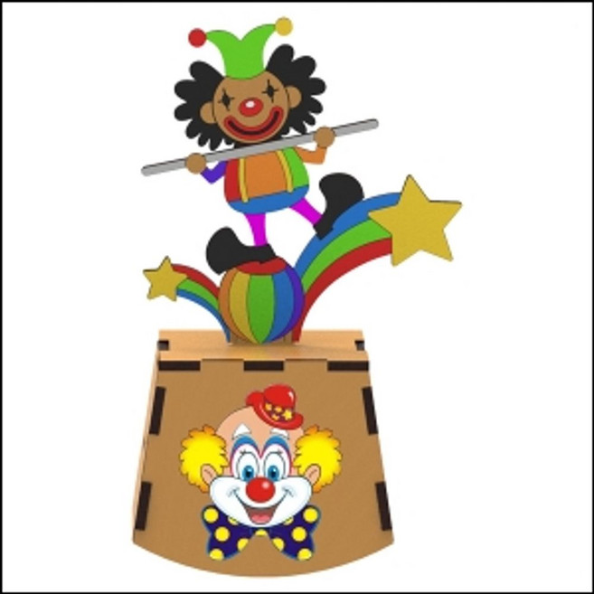 션톅DIY 창작용 흔들흔들 피에로 오르골 뮤직박스 만들기 어린이만들기재료 만들기교구 꾸미기 만들기수업^^*