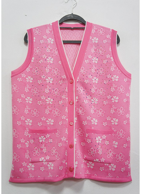 형제상회 할머니조끼 할머니옷 단추 니트 춘추 국산 요양원 80대 90대 0026SF02