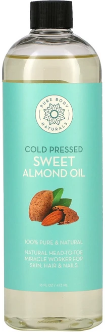 Pure Body Naturals 스위트 아몬드 오일 16 fl oz (473 ml) 2팩, 1개 - 쿠팡