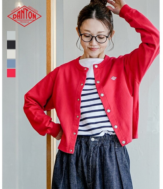 단톤 여성 코튼 크루넥 가디건 5컬러 DT-C0405CIN