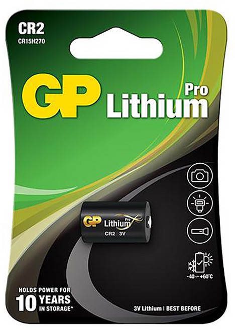 【GP超霸】CR2鋰電池3V 持久耐用 適用於相機、手電筒等電子設備, 1個