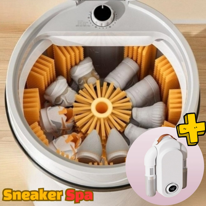 스니커스파 운동화세탁기 양말 속옷 통돌이 미니 세탁 탈수 원룸 1인 가정용 소형 스마트, 바닥브러쉬, 스니커스파 화이트