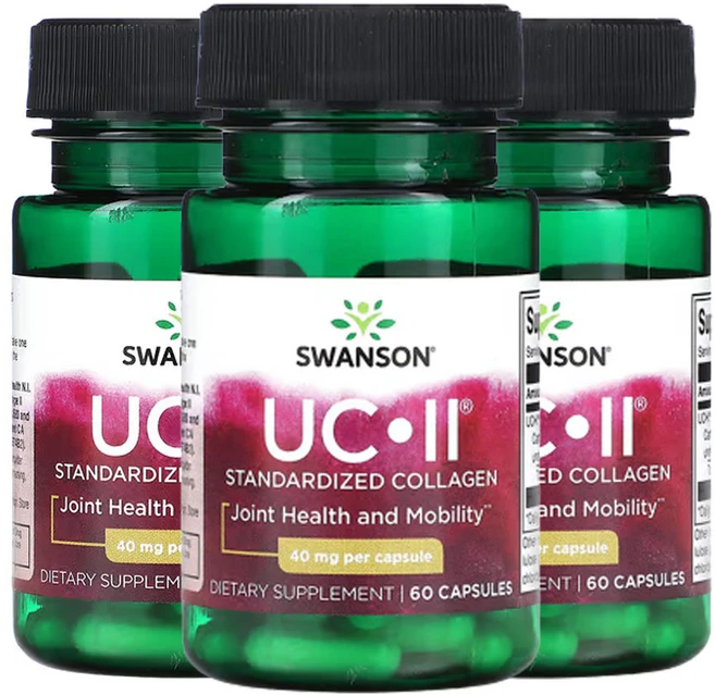 스완슨 UC-II 표준화 콜라겐 40mg 캡슐 60정, 3개 - 쿠팡