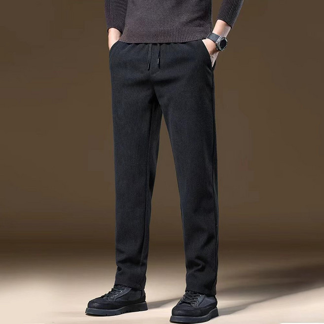 wassup 남성 바지 추동 코르덴 캐주얼 바지 밴딩팬츠 기모 일자바지