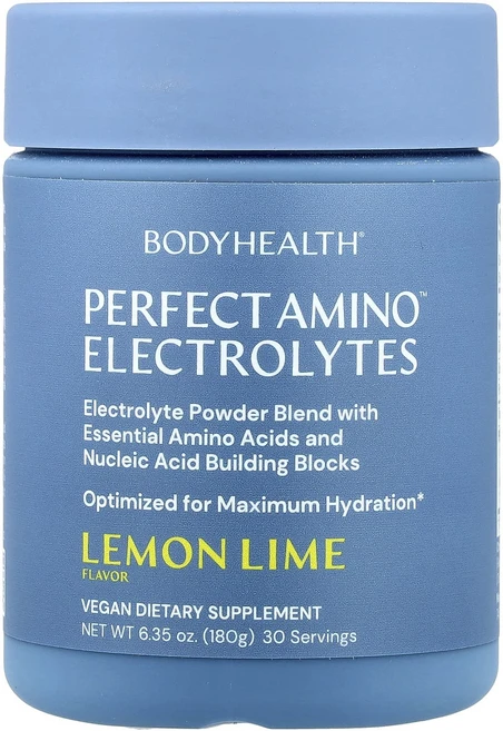 행복하고 건강하게 BodyHealth Perfect Amino™ 전해질 레몬 라임 180g(6.35oz) 백년회로하세요, BodyHealthPerfectAmino전해질레몬라임1, 180g, 1개 - 쿠팡