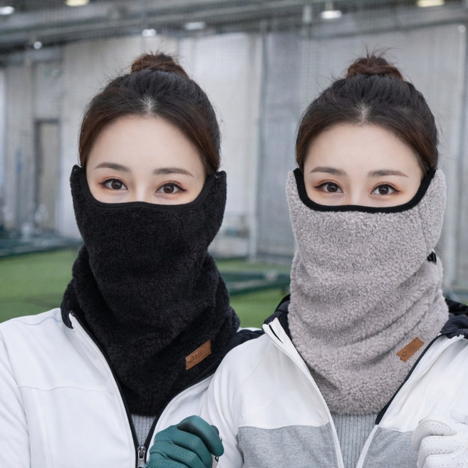 겨울 방한 넥워머 여성 마스크 일체형 남성 공용 보온 목토시 안면보호 귀마게 뽀글이 T4020