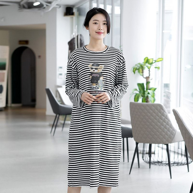 모슬린 엄마옷 피치 단가라 원피스 MQG126559 마담 미시 중년여성 빅사이즈 할머니옷 50대 60대 70대