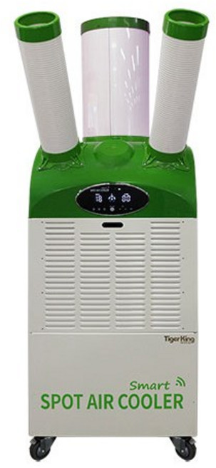 타이거킹 산업용 공장용 이동식 에어컨 코끼리 업소용 실외기없는 IoT 원격제어, 2구 5,200W