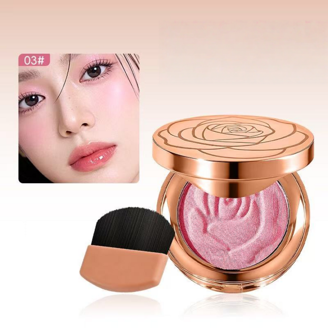 팩트 펄블러셔 가루날림이 적은 로뭉침 없이 블러셔 일상 아트클래스 바이로댕 블러셔, 1개, 03#실버리 핑크