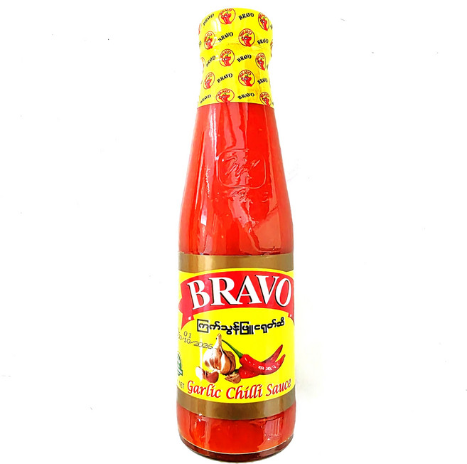BRAVO GARLIC CHILLI SAUCE 브라보 갈릭 칠리소스 미얀마소스, 1개, 210ml