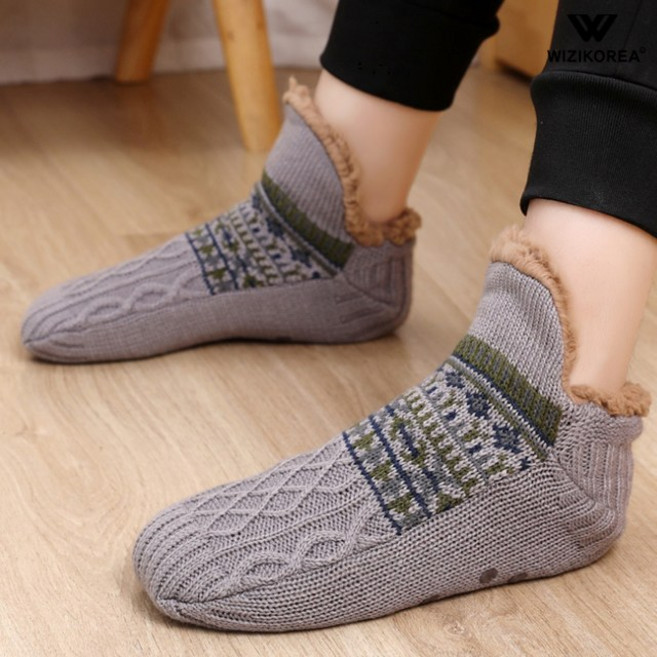 남성 겨울 니트 수면 양말 실내 양털 방한 슬리퍼 WI028WI