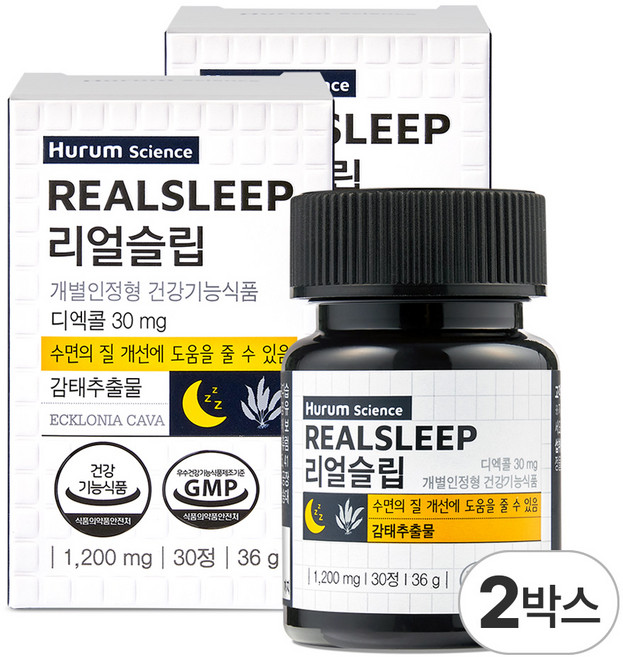 리얼슬립 감태 추출물 수면 영양제 식약처인증, 30회분, 2박스