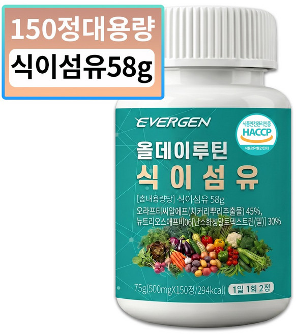 에버젠 올데이루틴 식이섬유, 1개, 150정