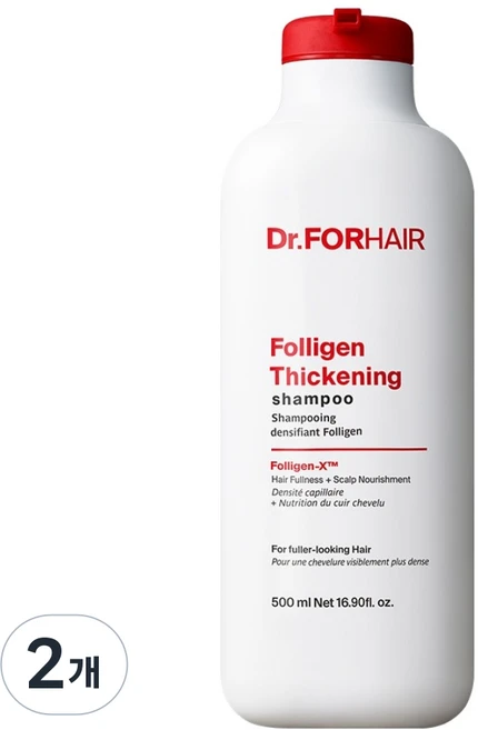 닥터포헤어 폴리젠 씨크닝 볼륨 강화 탈모샴푸, 500ml, 2개 - 쿠팡