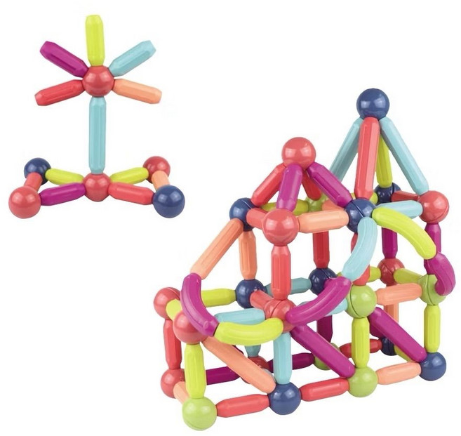花太太 益智磁力棒積木 36PCS, Multicolor, 1套