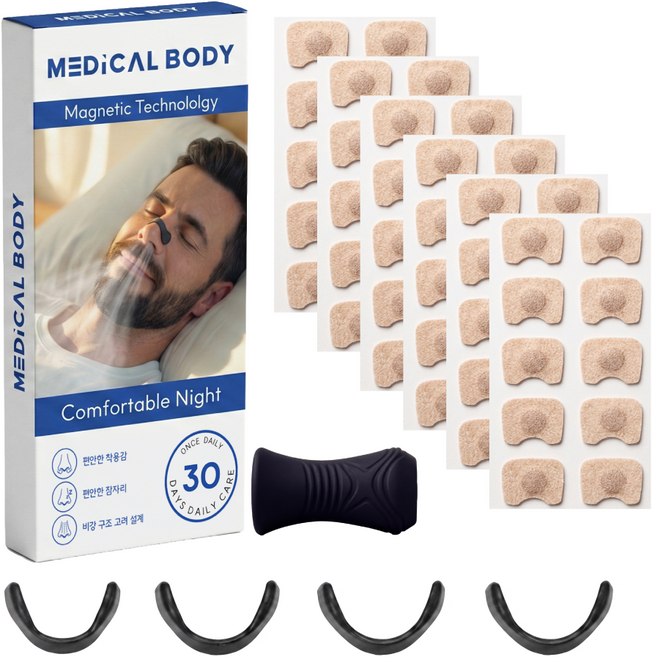메디컬바디 코코 편한숨 마그넷 코밴드 풀패키지 [패치 60매 동봉], 1개