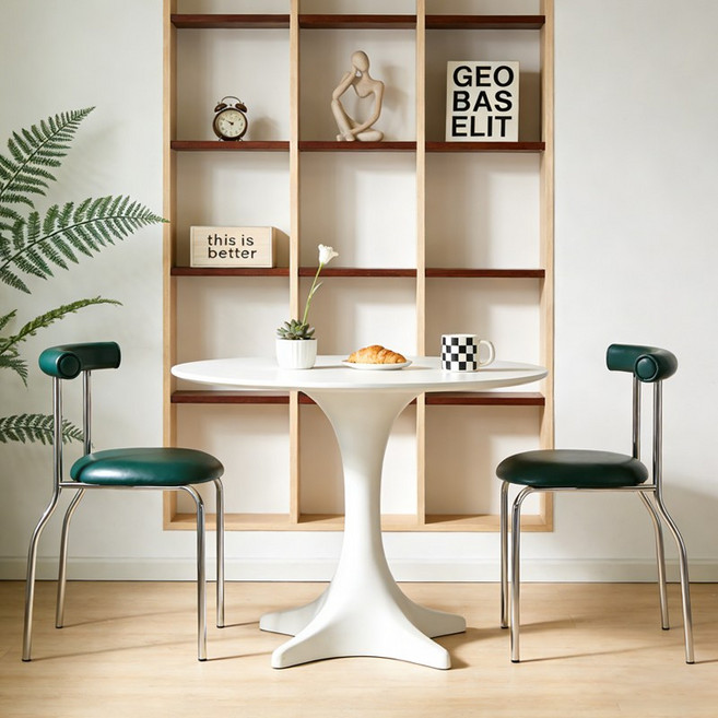 쿠리브 가정용 모던 인테리어 화장대 식탁 의자 2p, 2개, 그린