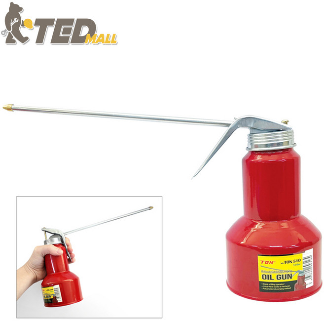 TON 톤 오일샷시 TON510 510CC (대) 노즐형 오일펌프 기름통 오일주입기, 1개