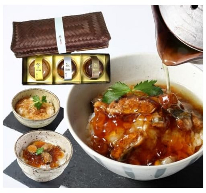 신겐식품 고급 오차즈케 선물 해물찜 육수차즈케(3종A) 아사미 장어 호타테 간단한 선물 선물 주문 미식가 생일 선물, 1개