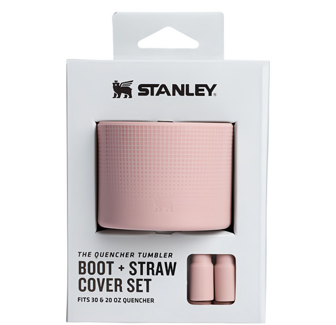 스탠리 퀜처 부츠 바닥 커버 + 스트로 캡 591ml 887ml 전용, 핑크더스크, 1세트