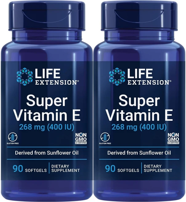 라이프익스텐션 슈퍼 비타민 E 268mg(400IU), 90정, 1개 - 쿠팡