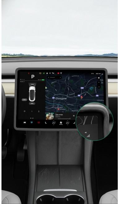 테슬라 모델3 Y 모니터 테두리 실리콘 커버, 1개, tesla