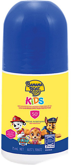 바나나 보트 키즈 롤온 선스크린 로션 SPF50, 75ml, 1개