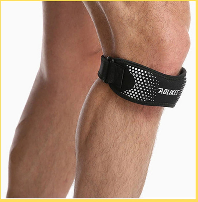 그릿 이시영 무릎 보호대 등산 슬개골10mm 통몰드 압박 밴드, 1개