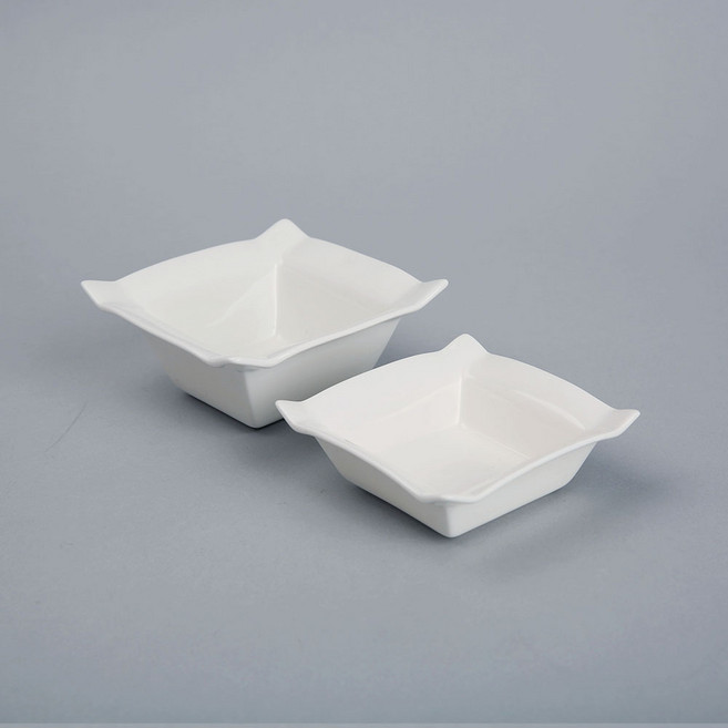 도자기 종지모음 빅사이즈종지 미니소스팟 프림기 밀크팟 업소용, B10_폴드업사각볼, 대(90ml), 1개