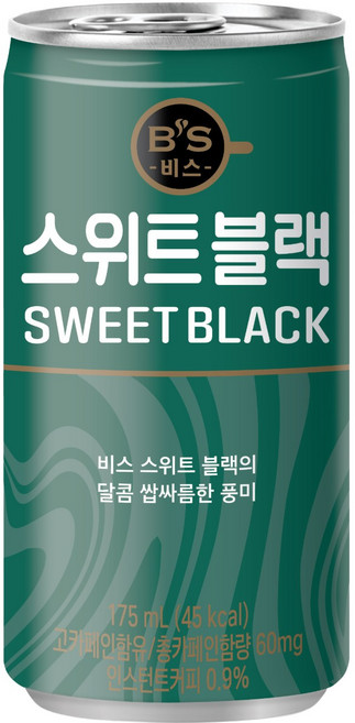 대일음료 비스 스위트블랙, 30개, 175ml