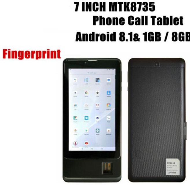 2026 플래시 지문인식 안드로이드 8.1 전화 통화 가능 태블릿 7인치 MTK8735 GSM 1GB/8GB IPS 스크린 쿼드코어 4000mAh 듀얼 SIM 슬롯, [01] Black, [02] Add Sleeve case