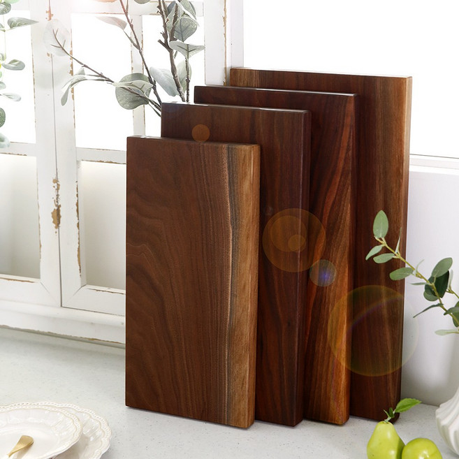 국산 통원목 호두나무 월넛 나무도마 양면사용 플레이팅도마 가정용 업소용 칼자국 안나는 단단한 도마, 1개