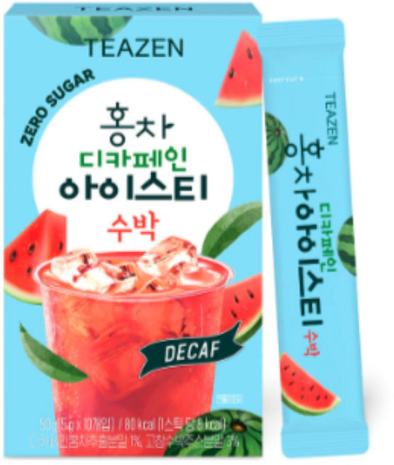 티젠 홍차 디카페인 제로슈가 수박 아이스티, 5g, 10개입, 100개