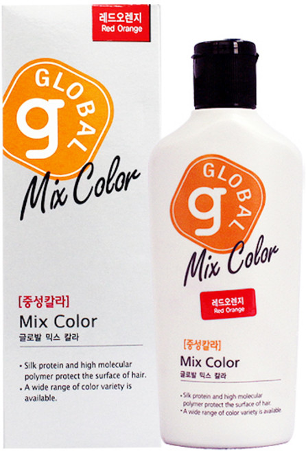 새한 글로발 믹스컬러(중성컬러)120g, 레드오렌지, 1개