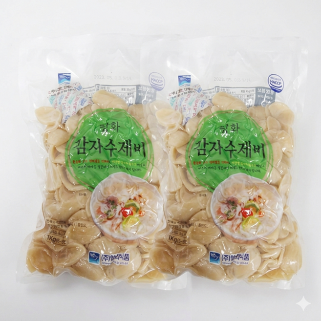 평화 감자수제비1kg 2개, 1kg