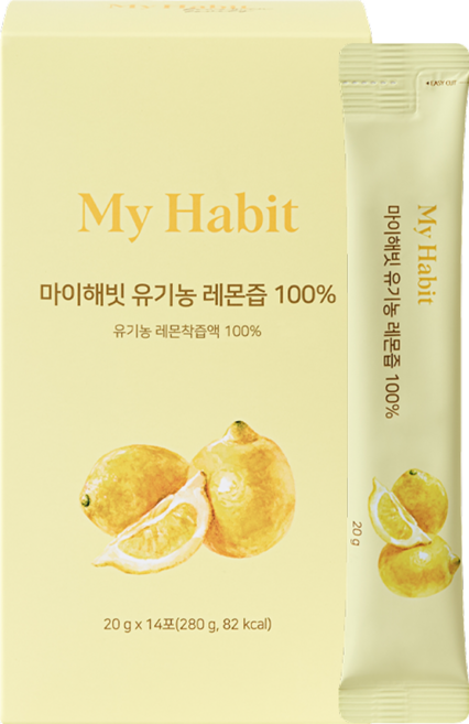 마이해빗 유기농 레몬즙 100%, 1박스, 280g
