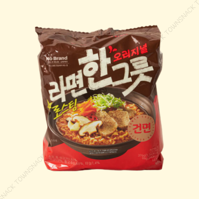 노브랜드 라면한그릇 건면 오리지널, 4개