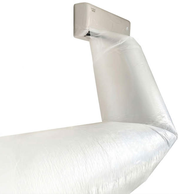 에어컨 비닐 터널 [테이프포함] 8m 20m 긴 비닐 바람 길 이동 통로 방향 연결, 1개