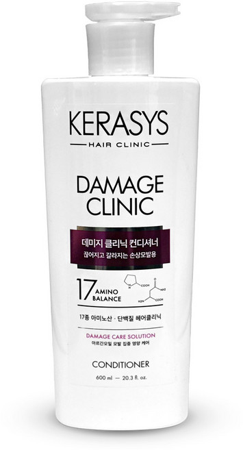 케라시스 데미지 클리닉 단백질 손상 케어 컨디셔너 600ml 손상모발용, 1개