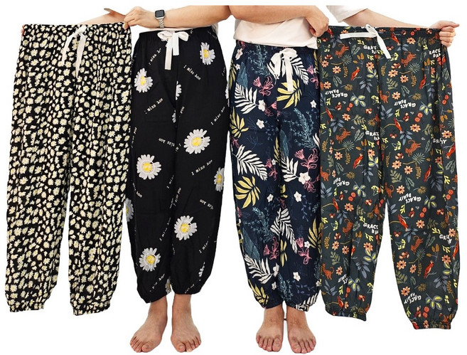 루쏘 보들보들 몸빼바지 꽃무늬 일바지