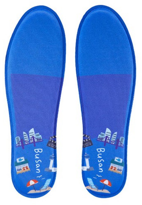 워킹마스터 충격흡수 쿠션 도시별 메모리폼 깔창 블루