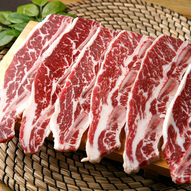 봄날장터 미국산 초이스등급 꽃갈비 LA갈비 소갈비 1kg 지방제거 냉동, 1개